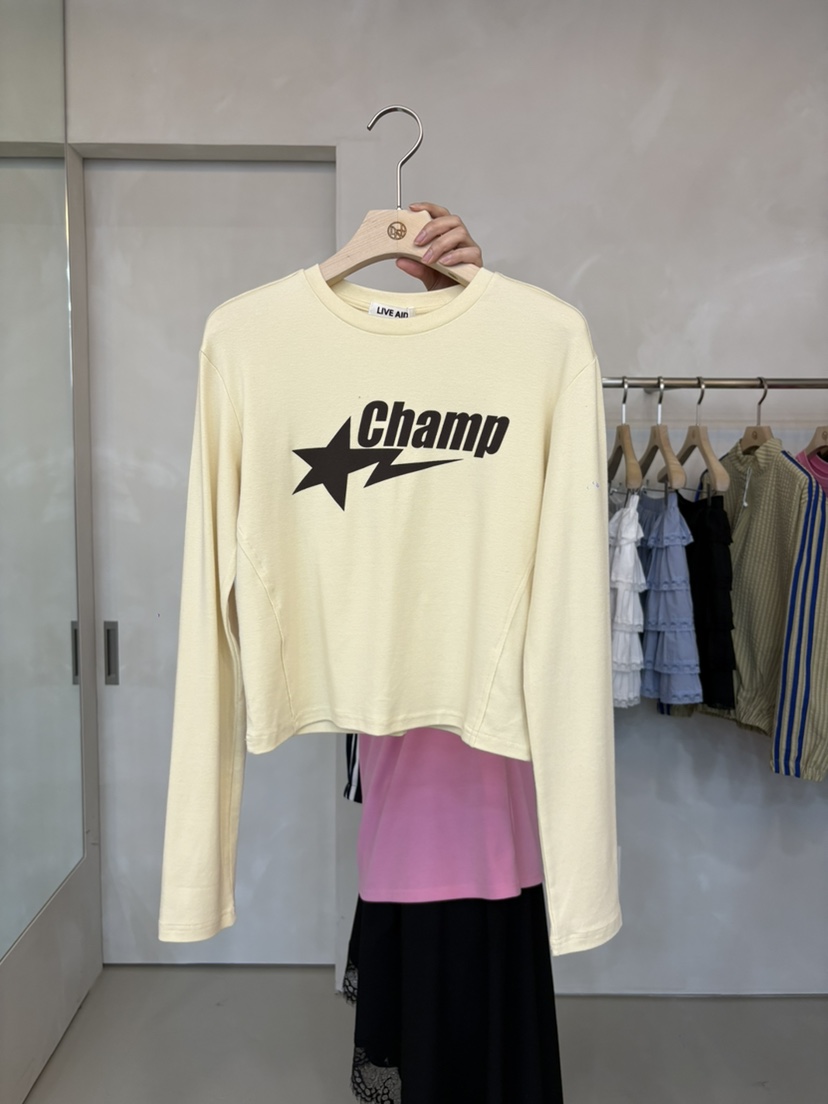 LIVE AID-P韓國代購女士新款職業26春夏時尚真品休閑T恤LIVE AID-PT恤圖色1