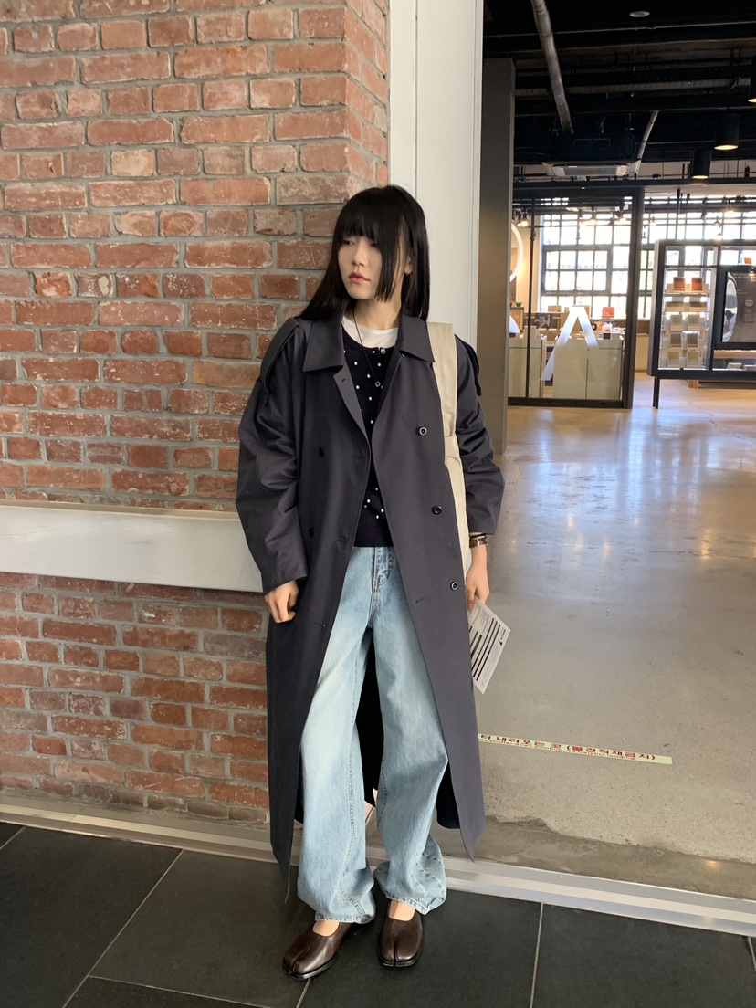 BAKING POWDER韓國直郵女裝新款真品26春夏長款風衣含腰帶BAKING POWDER長款風衣