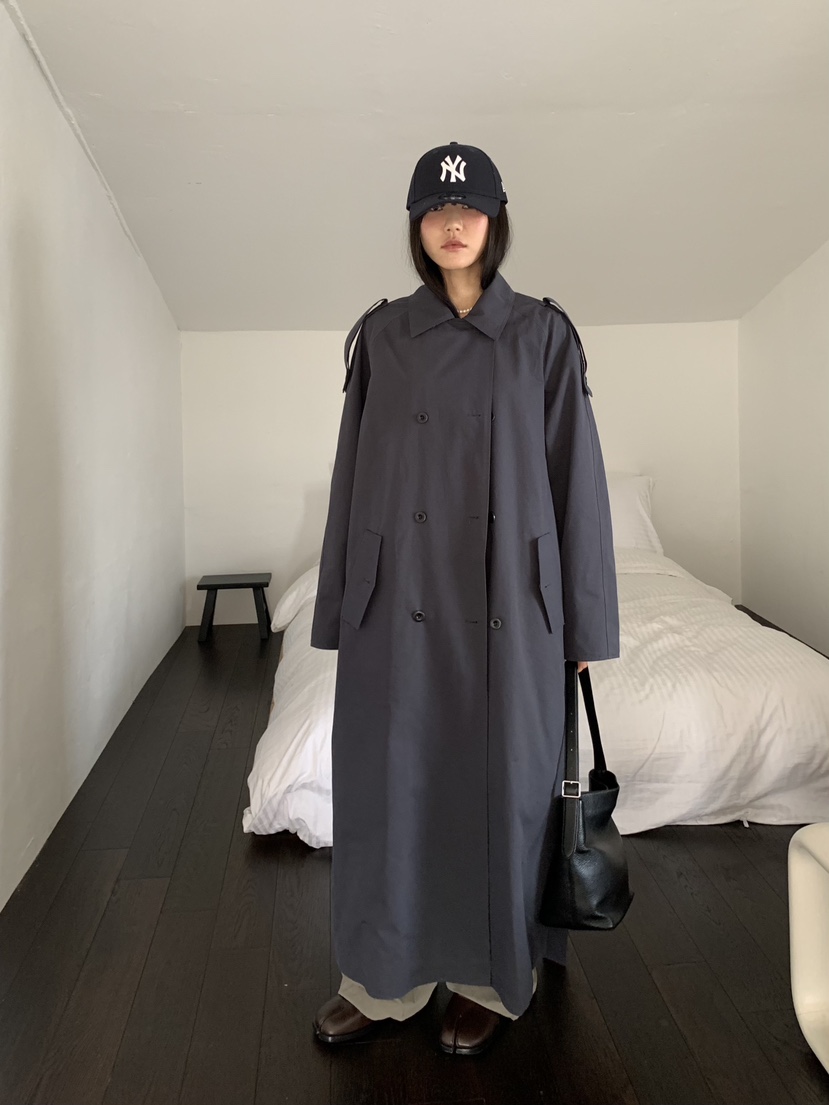 BAKING POWDER韓國直郵女裝新款真品26春夏長款風衣含腰帶BAKING POWDER長款風衣