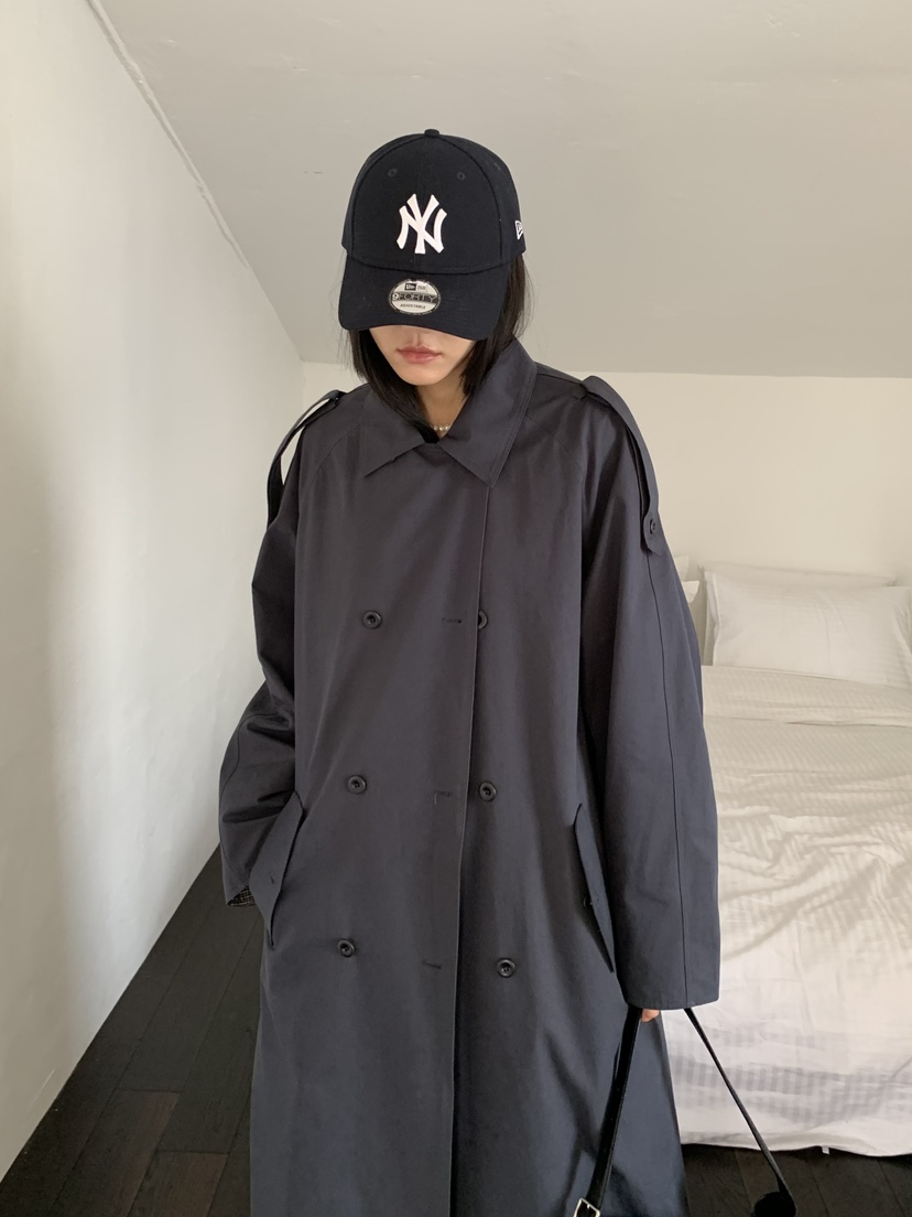 BAKING POWDER韓國直郵女裝新款真品26春夏長款風衣含腰帶BAKING POWDER長款風衣