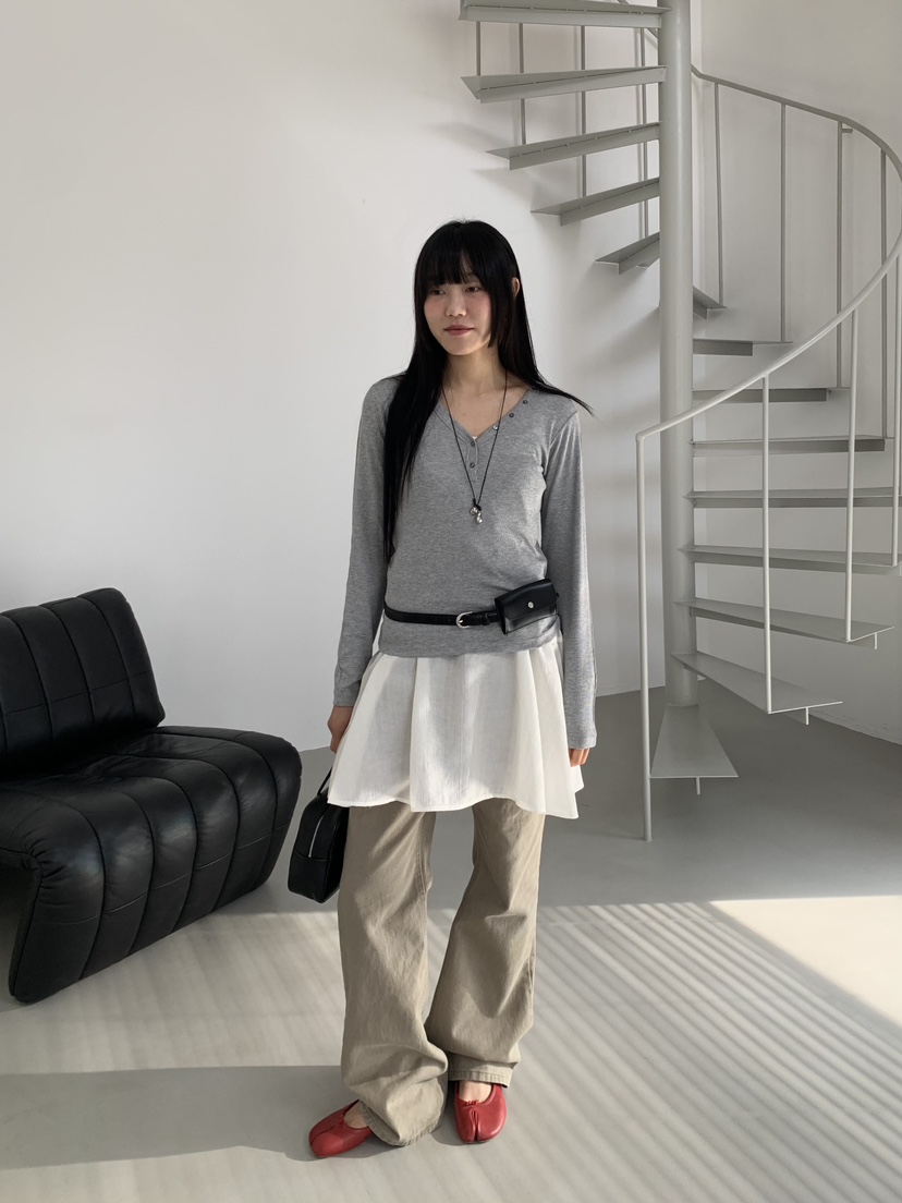 BAKING POWDER東大門代購女裝新款人氣休閑26春夏長袖T恤BAKING POWDER長袖T恤