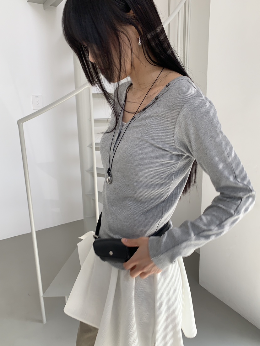 BAKING POWDER東大門代購女裝新款人氣休閑26春夏長袖T恤BAKING POWDER長袖T恤