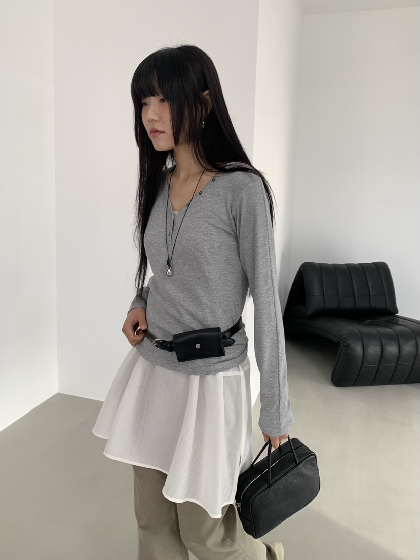 BAKING POWDER東大門代購女裝新款人氣休閑26春夏長袖T恤BAKING POWDER長袖T恤