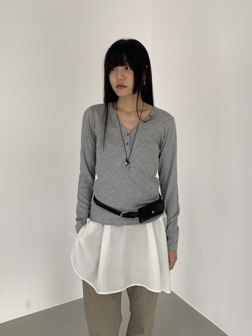 BAKING POWDER東大門代購女裝新款人氣休閑26春夏長袖T恤BAKING POWDER長袖T恤