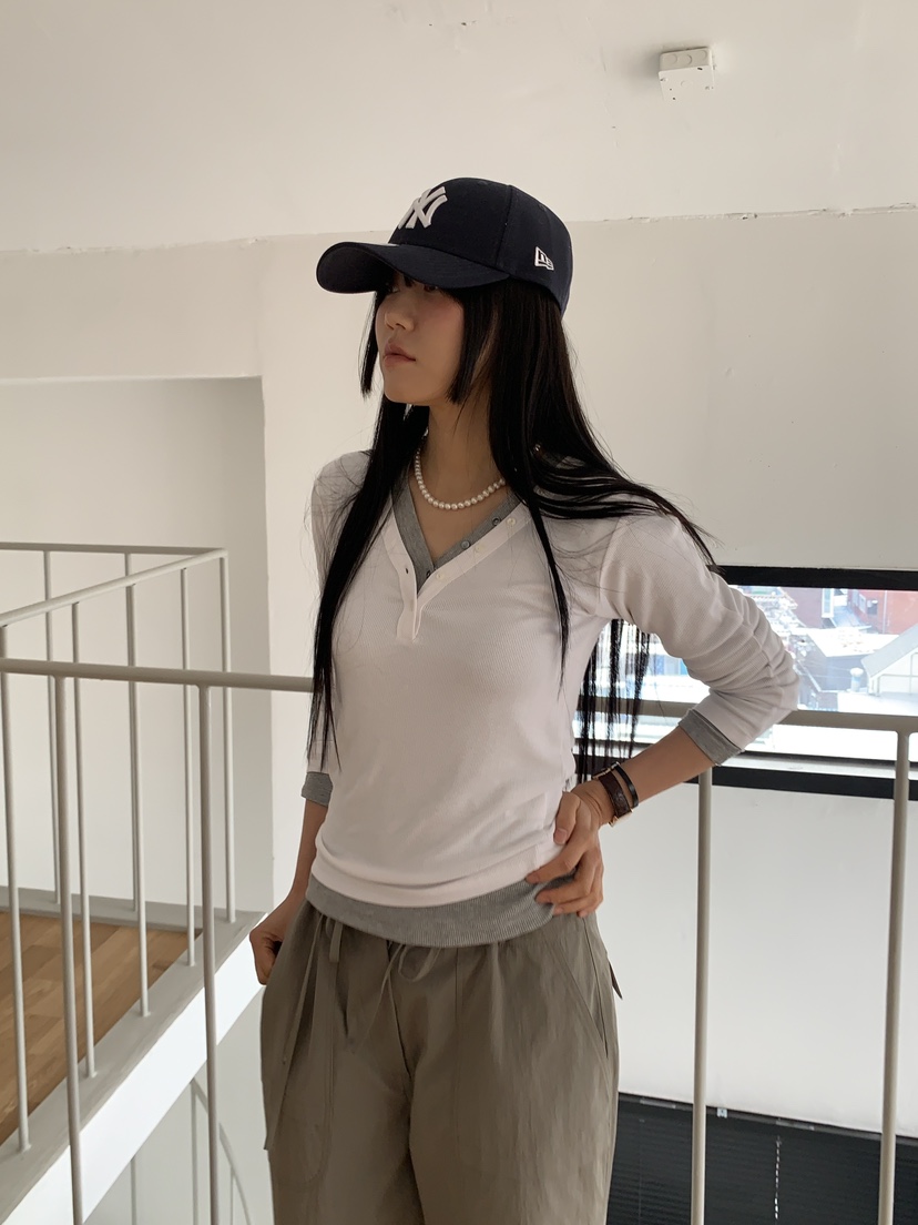 BAKING POWDER東大門代購女裝新款人氣休閑26春夏長袖T恤BAKING POWDER長袖T恤