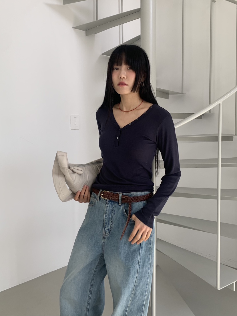 BAKING POWDER東大門代購女裝新款人氣休閑26春夏長袖T恤BAKING POWDER長袖T恤