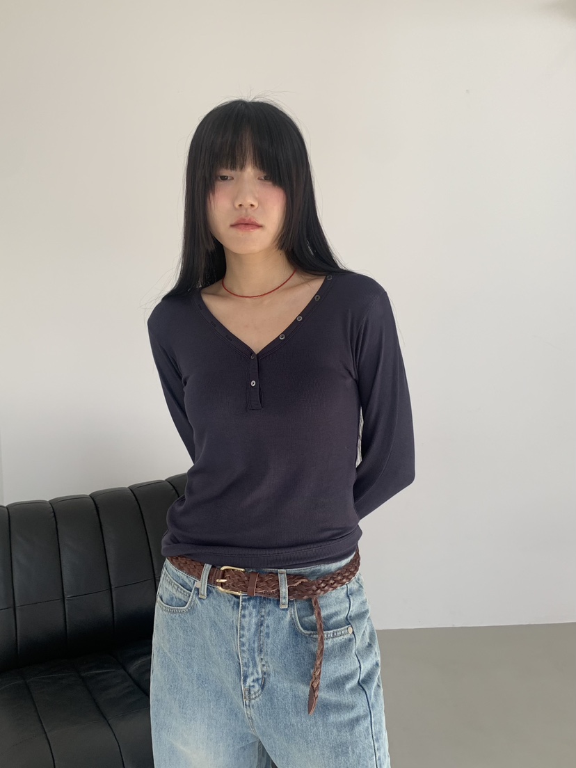 BAKING POWDER東大門代購女裝新款人氣休閑26春夏長袖T恤BAKING POWDER長袖T恤