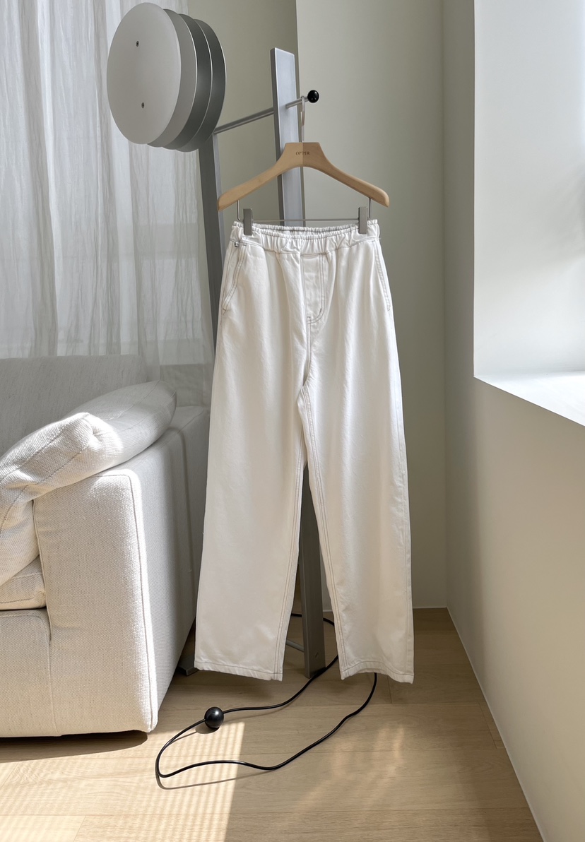 OP PER韓國代購女裝新款休閑時尚職業真品人氣26春夏休閑褲OPPER-simplebeige休閑褲圖色1