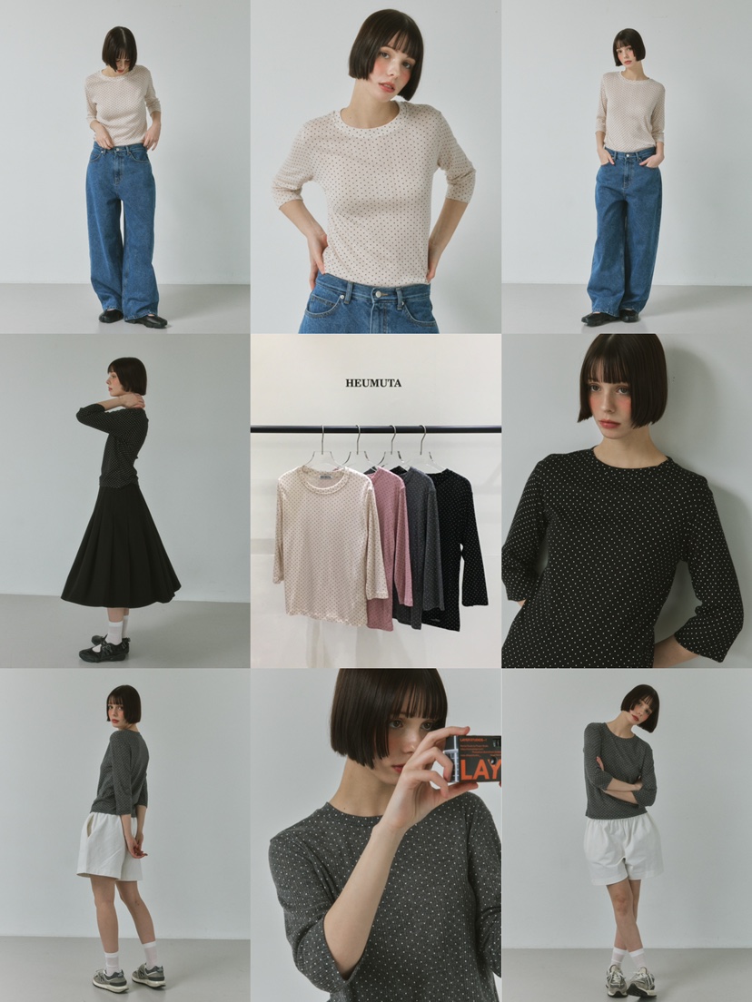 HEUMUTA東大門代購女裝新款26春夏時尚職業休閑熱賣人氣T恤HEUMUTAT恤