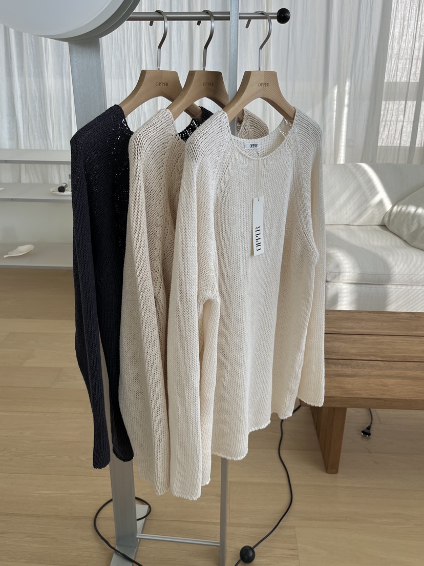 OP PER東大門實拍女裝新款26春夏時尚職業推薦真品針織衫OPPER-simplebeige針織衫