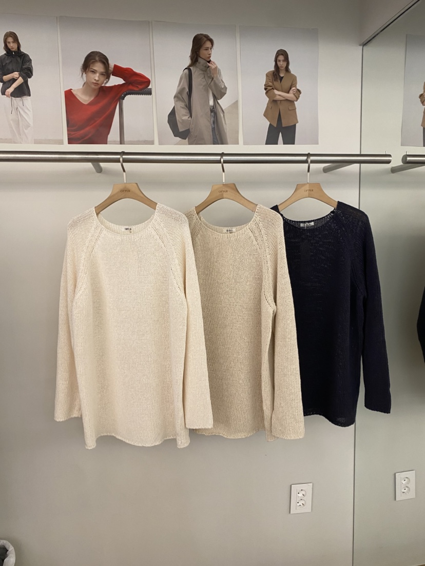 OP PER東大門實拍女裝新款26春夏時尚職業推薦真品針織衫OPPER-simplebeige針織衫