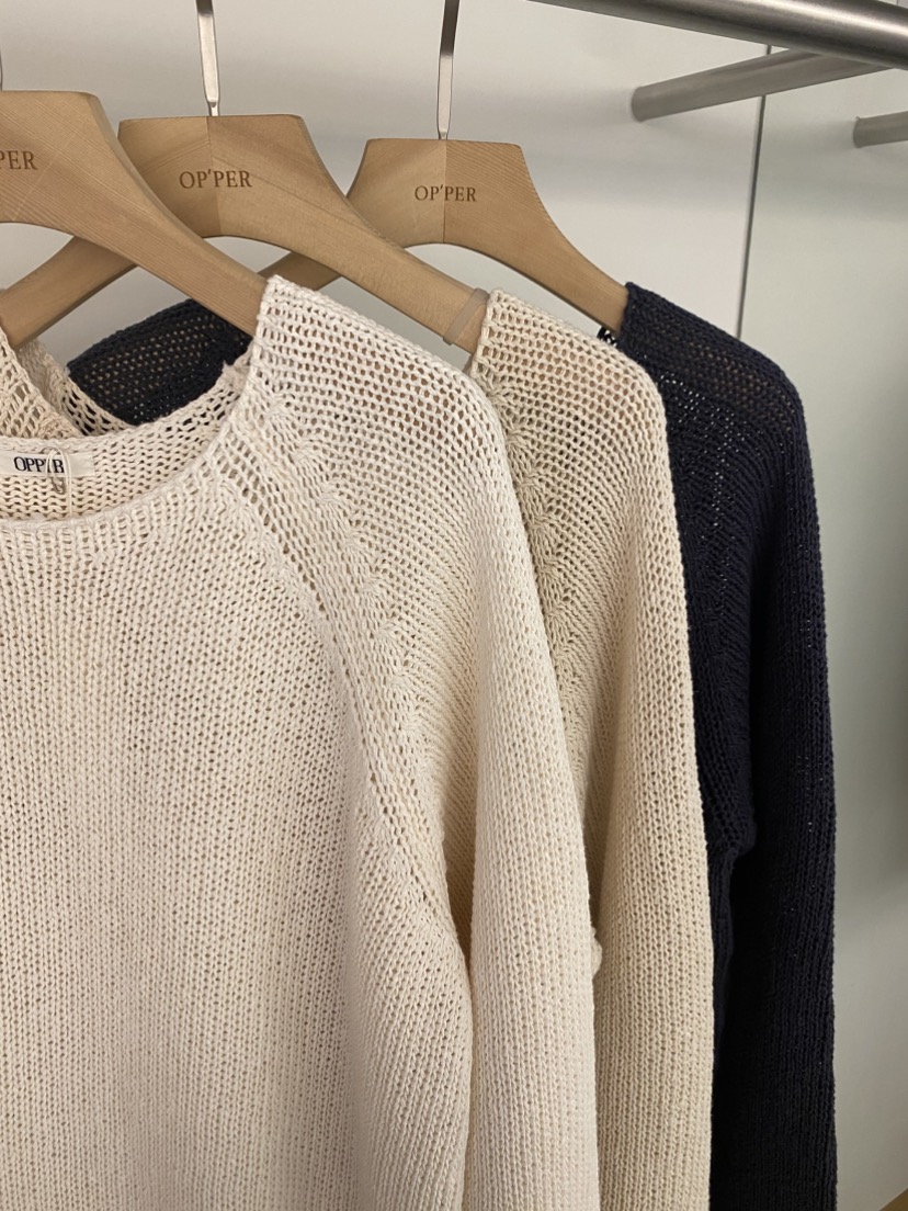OP PER東大門實拍女裝新款26春夏時尚職業推薦真品針織衫OPPER-simplebeige針織衫