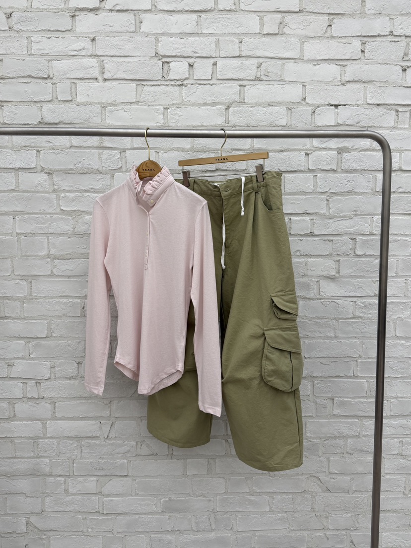 FRANC—L韓國直郵女士新品時尚人氣26春夏職業休閑長袖T恤FRANC長袖T恤