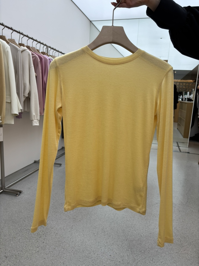 JUJU東大門實拍女士新款熱賣休閑推薦人氣職業長袖T恤天絲JUJU長袖T恤圖色2