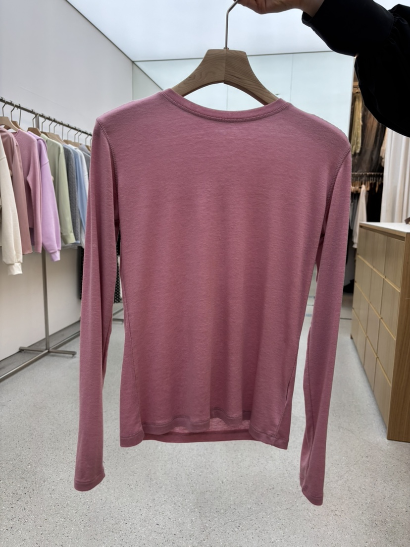JUJU東大門實拍女士新款熱賣休閑推薦人氣職業長袖T恤天絲JUJU長袖T恤圖色5