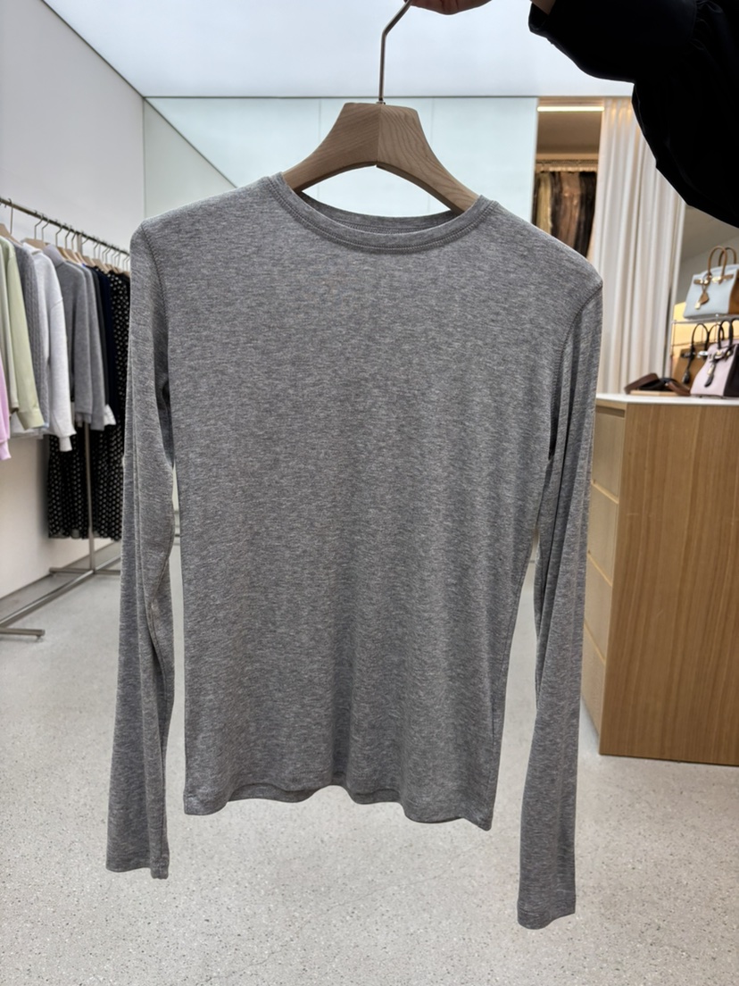 JUJU東大門實拍女士新款熱賣休閑推薦人氣職業長袖T恤天絲JUJU長袖T恤圖色6