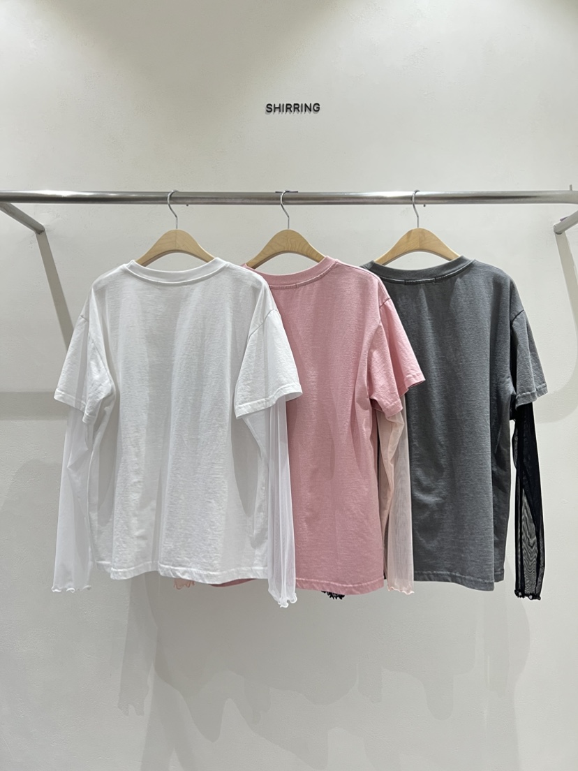 SHIRRING東大門代購女裝新品熱賣26春夏推薦時尚職業長袖T恤SHIRRING長袖T恤