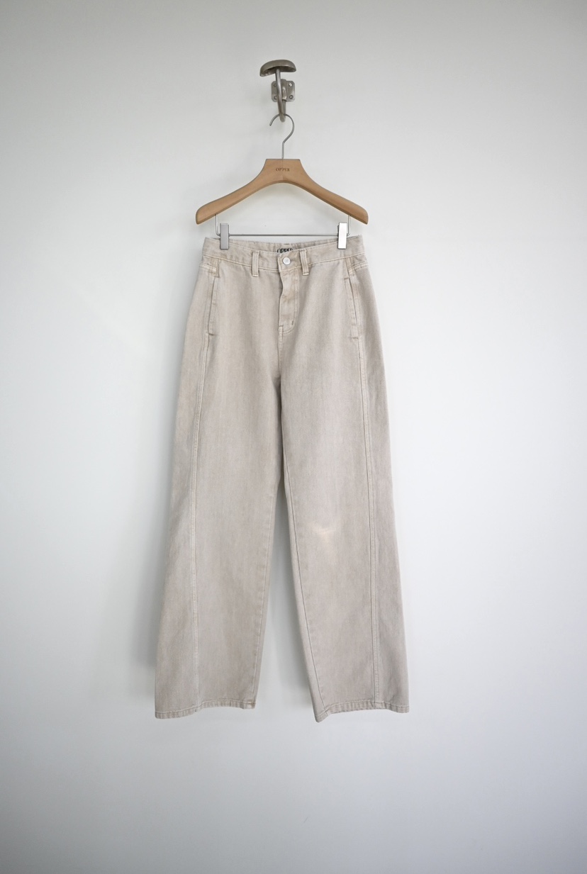 OP PER東大門實拍女士新款時尚熱賣職業休閑推薦真品休閑褲OPPER-simplebeige休閑褲圖色1