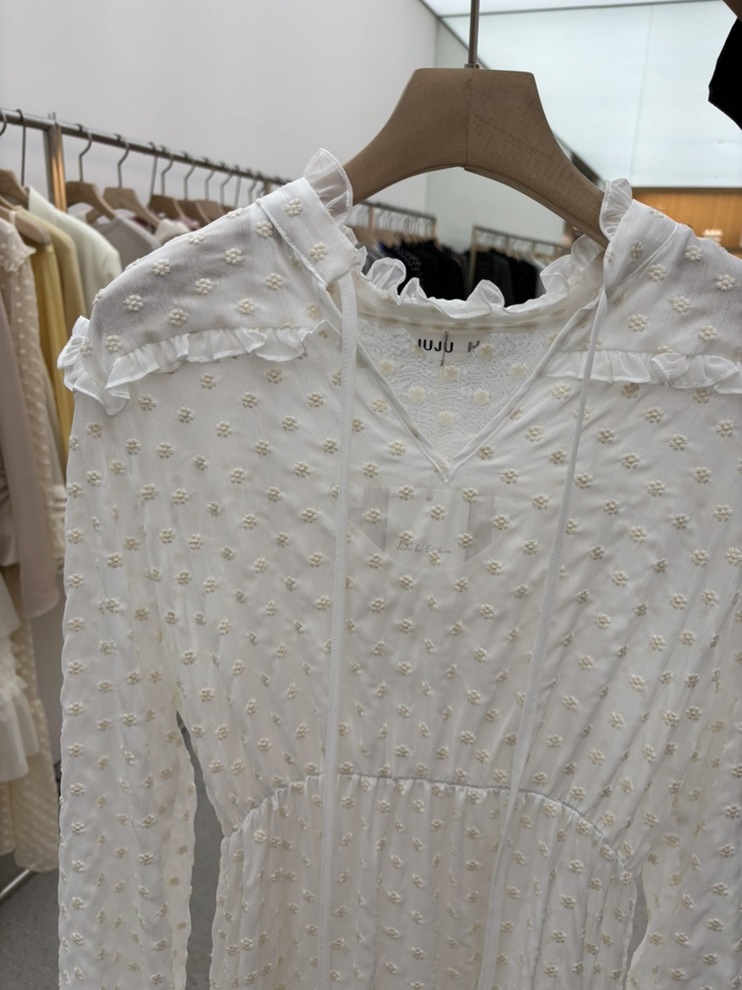 JUJU韓國直郵女士新款時尚職業26春夏推薦熱賣真品連衣裙JUJU連衣裙