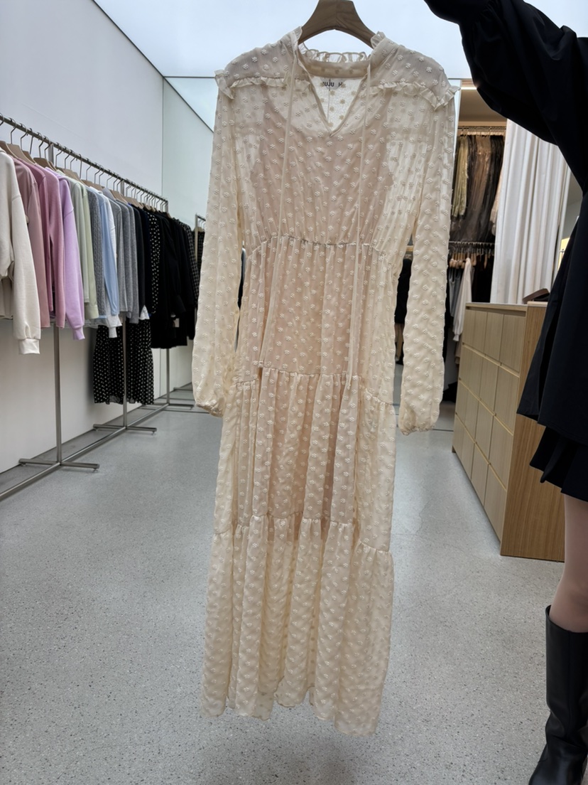 JUJU韓國直郵女士新款時尚職業26春夏推薦熱賣真品連衣裙JUJU連衣裙圖色2