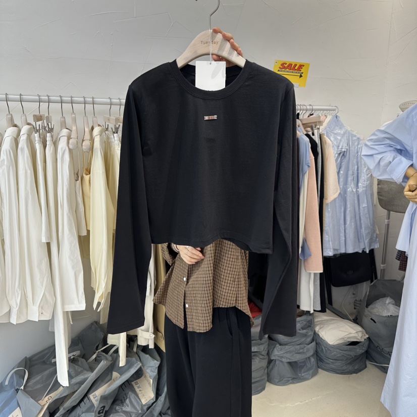 FLORAL韓國代購女士新品時尚熱賣人氣職業休閑推薦長袖T恤FLORAL長袖T恤圖色2