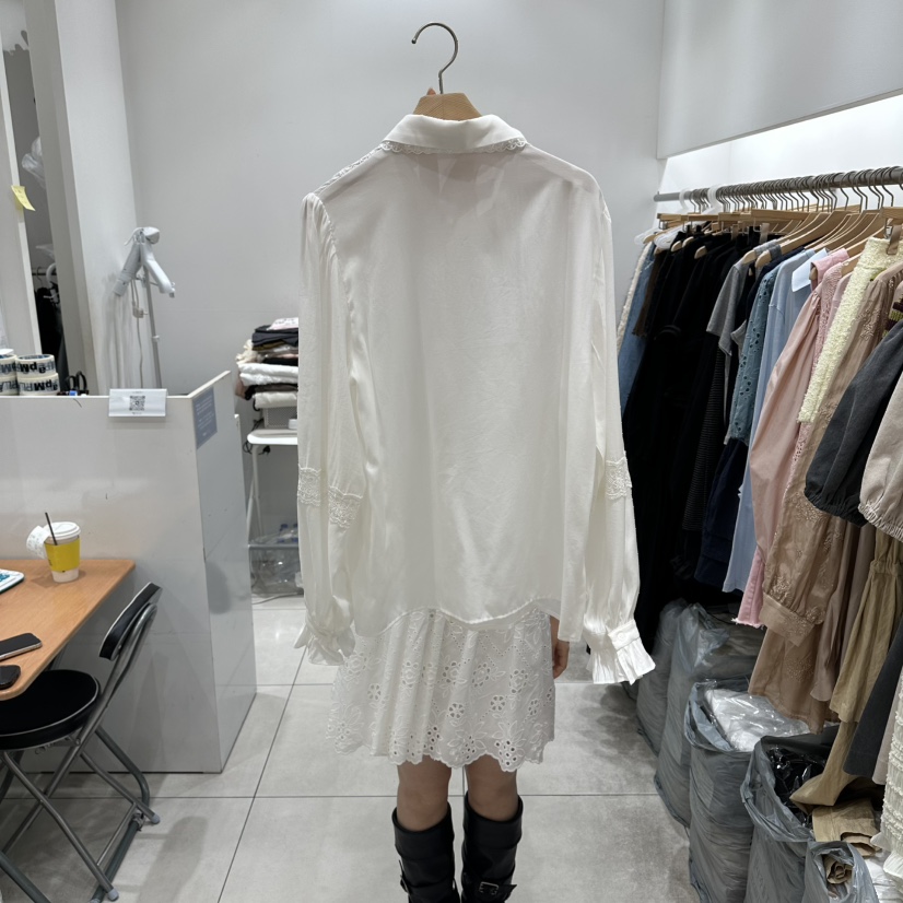 XPARTY東大門實拍女士新品真品26春夏人氣休閑襯衫蕾絲衫XPARTY襯衫/蕾絲衫