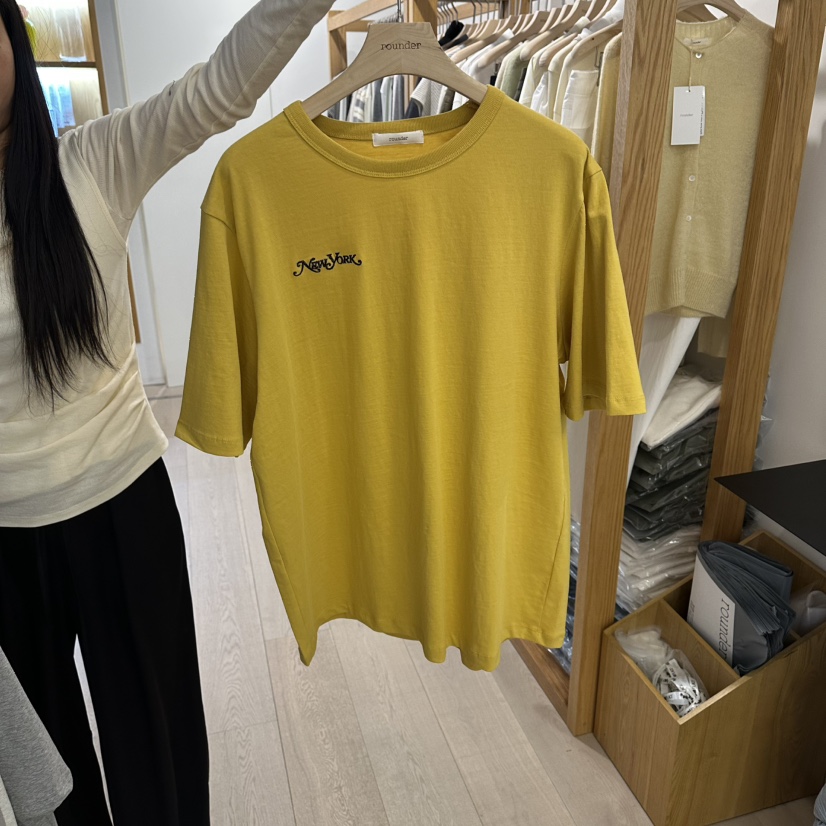 ROUNDER韓國代購女裝新品26春夏職業休閑推薦人氣T恤刺繡ROUNDERT恤圖色4