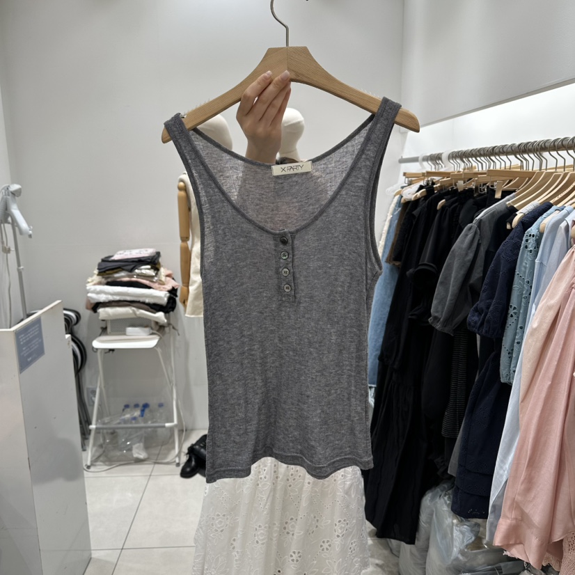 XPARTY東大門實拍女裝新款時尚休閑26春夏推薦職業吊帶背心XPARTY吊帶/背心圖色2