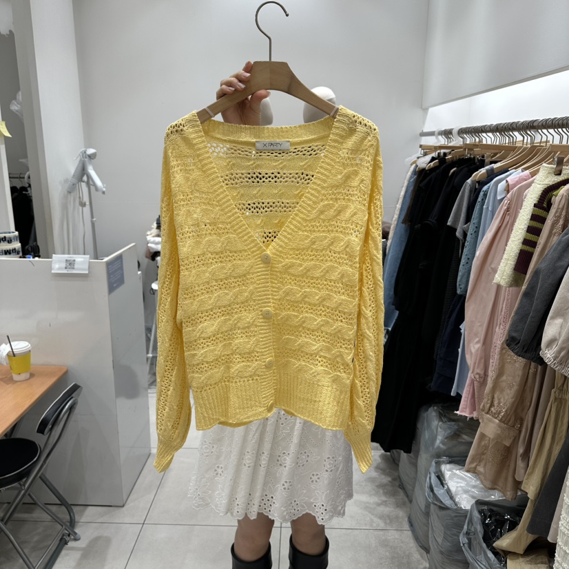 XPARTY韓國代購女裝新款26春夏時尚職業推薦熱賣針織衫開衫XPARTY針織衫圖色2
