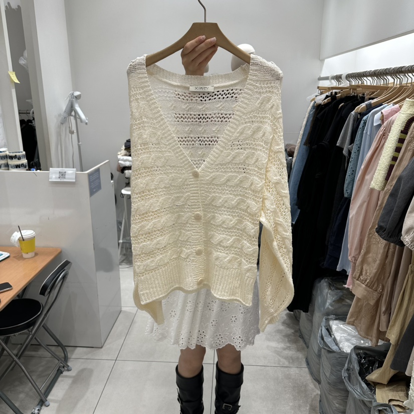 XPARTY韓國代購女裝新款26春夏時尚職業推薦熱賣針織衫開衫XPARTY針織衫圖色3