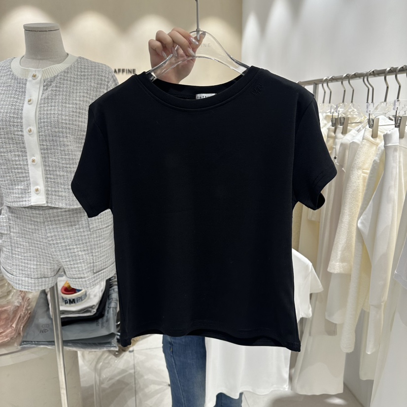 LAFFINE-P韓國直郵女士新品職業真品熱賣人氣推薦T恤刺繡LAFFINE-PT恤圖色2