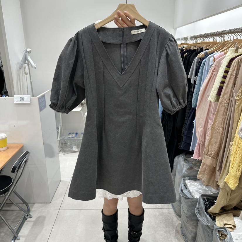 XPARTY東大門實拍女裝新款推薦熱賣時尚職業人氣連衣裙褶裥XPARTY連衣裙圖色2