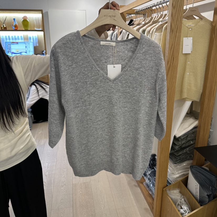 ROUNDER東大門代購女士新款26春夏職業時尚真品針織衫V領ROUNDER針織衫圖色2