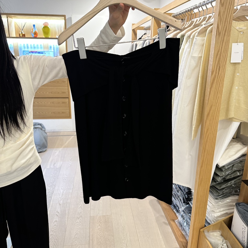 ROUNDER東大門直郵女裝新品26春夏推薦時尚休閑半身裙中短裙ROUNDER半身裙/中短裙圖色2黑色
