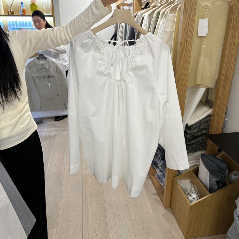 ROUNDER東大門代購女裝新款人氣26春夏熱賣真品襯衫蕾絲衫ROUNDER襯衫/蕾絲衫