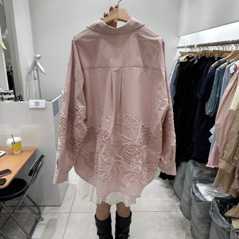 XPARTY東大門代購女士新品職業熱賣真品時尚襯衫蕾絲衫刺繡XPARTY襯衫/蕾絲衫