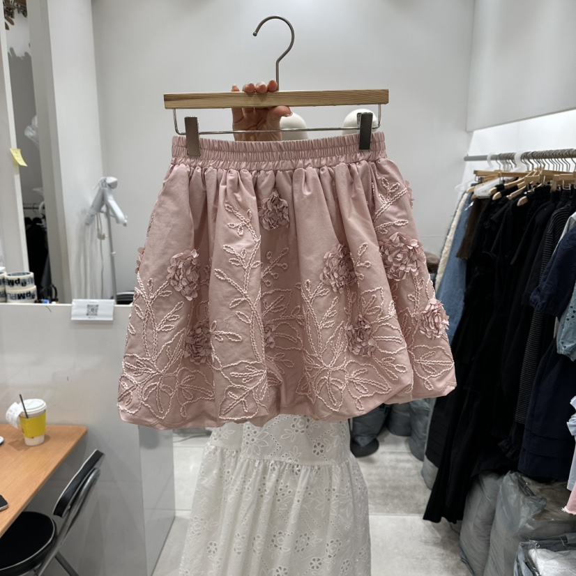 XPARTY韓國直郵女裝新品推薦真品人氣時尚熱賣26春夏短裙刺繡XPARTY短裙