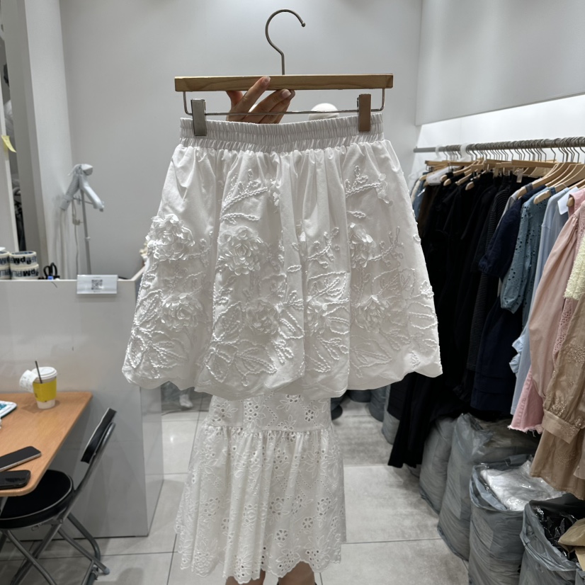 XPARTY韓國直郵女裝新品推薦真品人氣時尚熱賣26春夏短裙刺繡XPARTY短裙圖色2