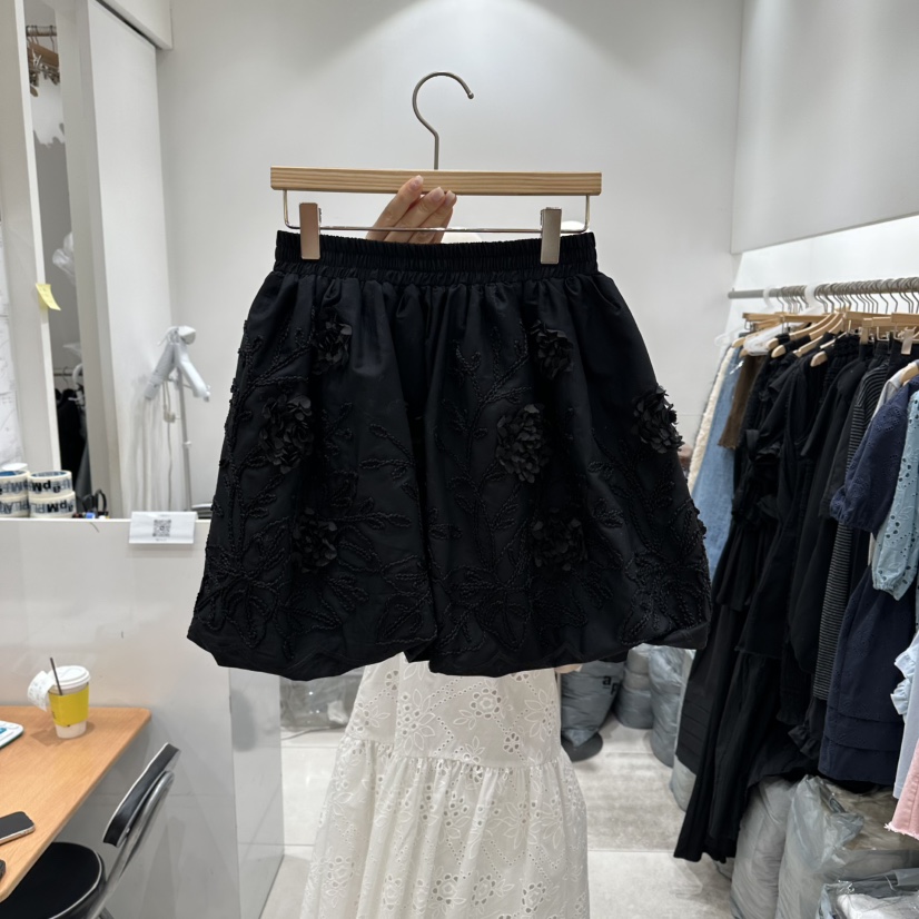 XPARTY韓國直郵女裝新品推薦真品人氣時尚熱賣26春夏短裙刺繡XPARTY短裙圖色3