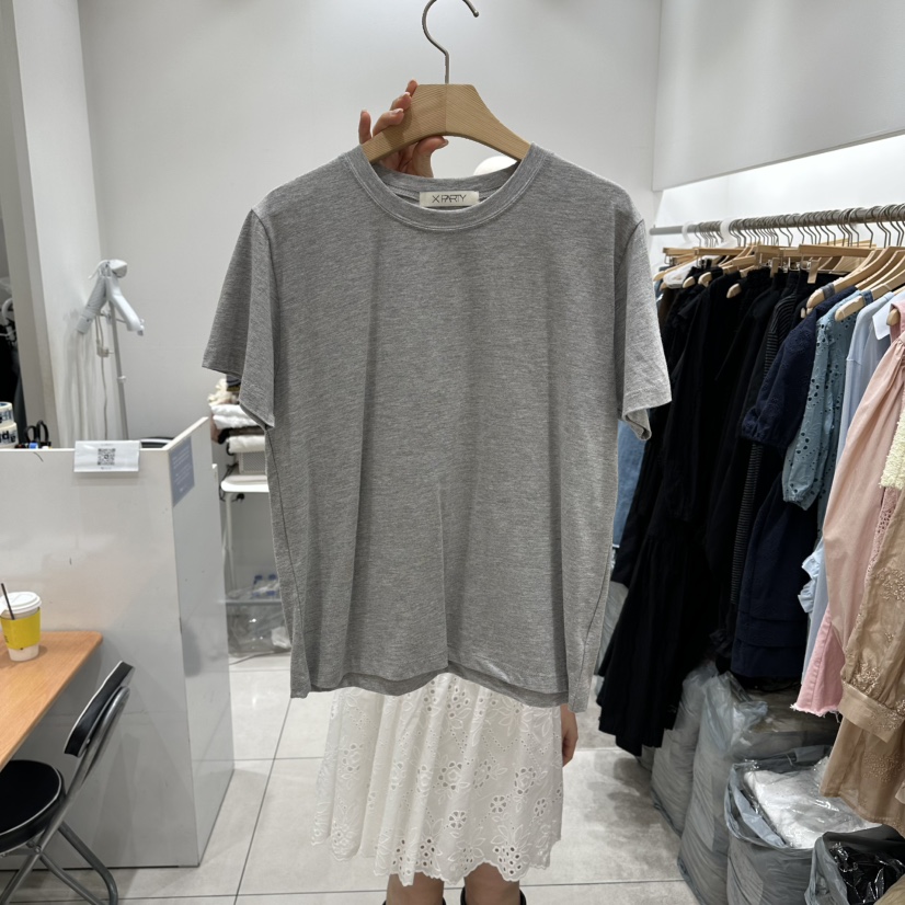 XPARTY韓國代購女士新款人氣26春夏推薦真品熱賣時尚休閑T恤XPARTYT恤圖色2