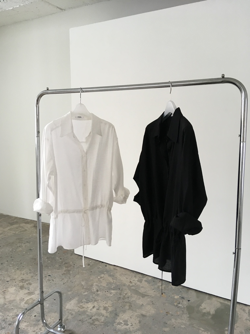 AUBE東大門直郵女士新款推薦職業人氣真品襯衫蕾絲衫褶皺AUBE襯衫/蕾絲衫