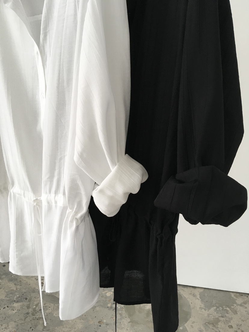 AUBE東大門直郵女士新款推薦職業人氣真品襯衫蕾絲衫褶皺AUBE襯衫/蕾絲衫