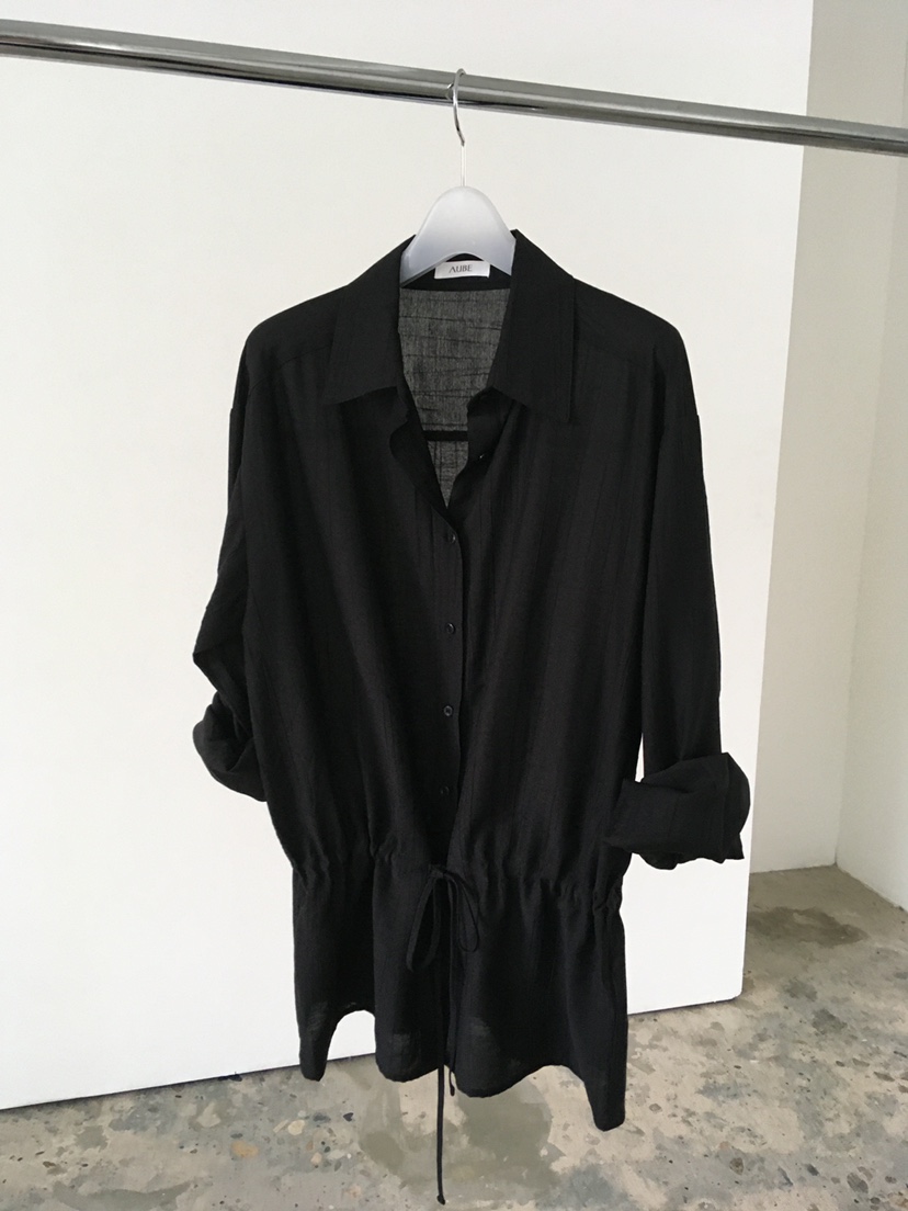 AUBE東大門直郵女士新款推薦職業人氣真品襯衫蕾絲衫褶皺AUBE襯衫/蕾絲衫