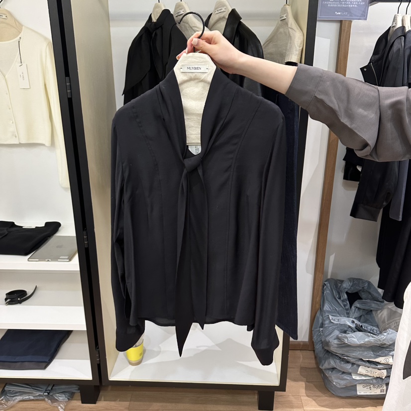 MUYBIEN東大門實拍女裝新款職業26春夏人氣襯衫蕾絲衫圍巾MUYBIEN襯衫/蕾絲衫圖色4