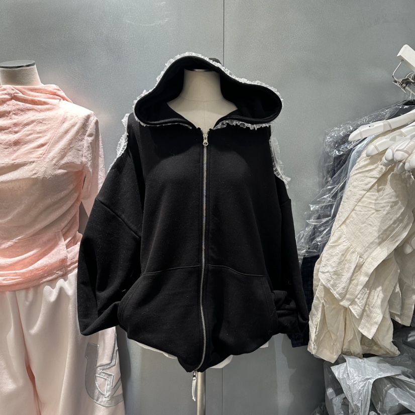 RIBBON韓國代購女士新款熱賣人氣休閑時尚夾克連帽拉鏈衫RIBBON夾克圖色2