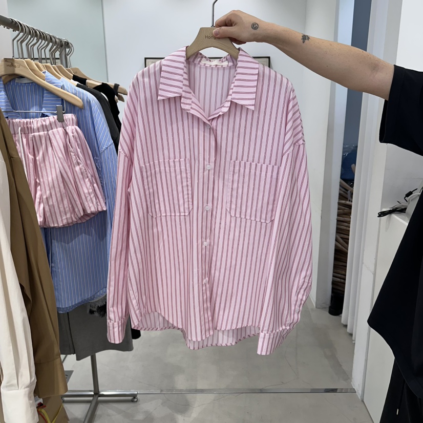 HONG.U韓國代購女士新款真品休閑熱賣人氣時尚襯衫蕾絲衫HONG.U襯衫/蕾絲衫圖色2