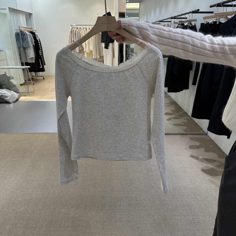VEGETABLE韓國代購女士新款熱賣真品人氣推薦職業長袖T恤VEGETABLE長袖T恤圖色2