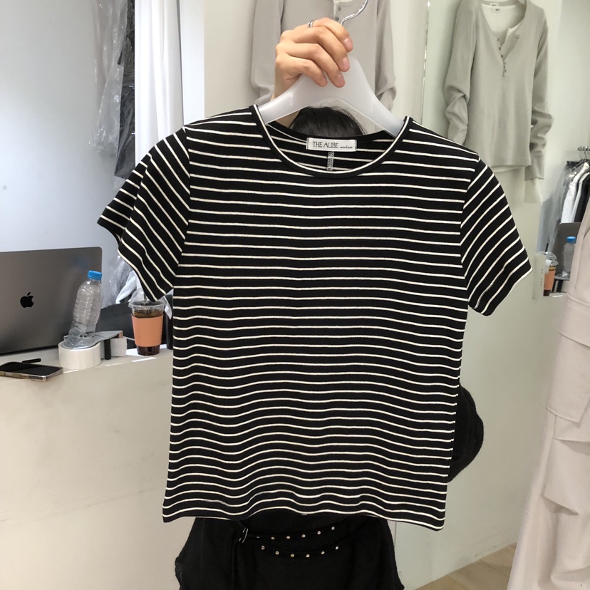 AUBE東大門實拍女士新款職業時尚真品熱賣休閑人氣26春夏T恤AUBET恤圖色3