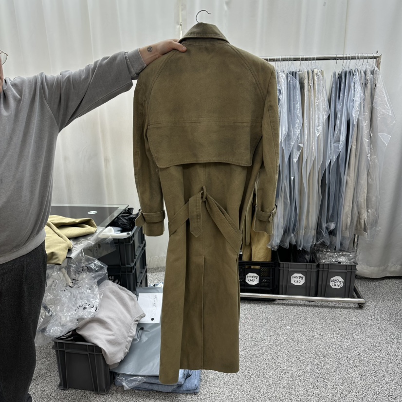 ONEBYTWO東大門直郵女士新品熱賣職業人氣休閑26春夏長款風衣ONE BY TWO長款風衣