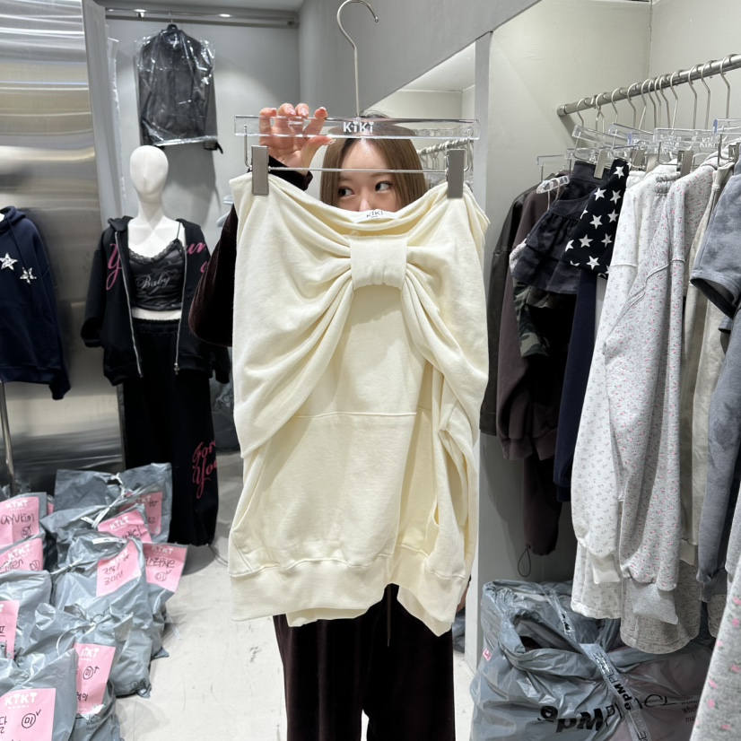 KIKI東大門代購女裝新款人氣熱賣休閑26春夏推薦時尚衛衣KIKI衛衣圖色1